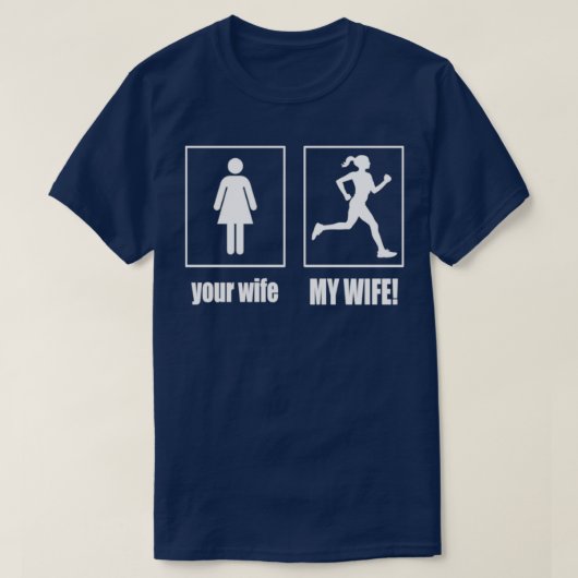 T-shirt ma femme coureuse (Design devant)