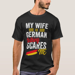 T-shirt Ma femme est allemande Drapeau de racines de patri