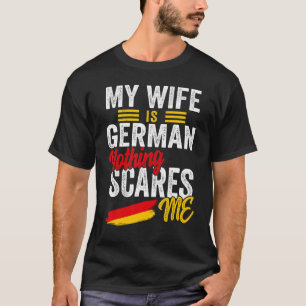 T-shirt Ma Femme Est Allemande Patrimoine Racines Drapeau 