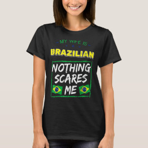 T-shirt Ma Femme Est Brésilienne Patrimoine Racines Drapea