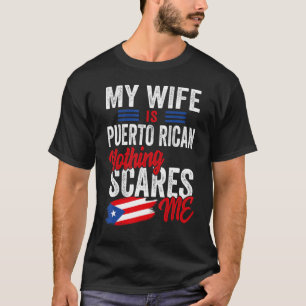 T-shirt Ma femme est le drapeau du patrimoine de Porto Ric
