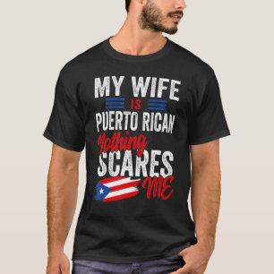 T-shirt Ma femme est le drapeau du patrimoine de Porto Ric