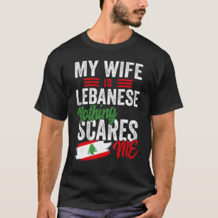 T-shirt Ma Femme Est Libanaise Le Drapeau Des Racines Du P