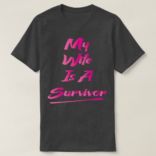 T-shirt Ma Femme Est Une Survivante (Design devant)