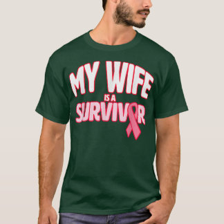 T-shirt Ma Femme Est Une Survivante Sensibilisation Au Can