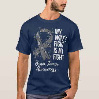 T-shirt Ma Femme Lutte Est Ma Lutte Contre La Tumeur Du Ce