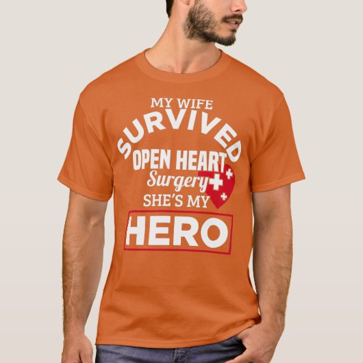 T-shirt Ma Femme Survivait Open Heart Chirurgie Cadeaux Fe (Devant)
