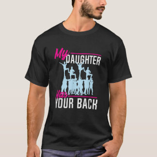 T-shirt Ma Fille A Votre Pom-pom girl Dos Maman Dit