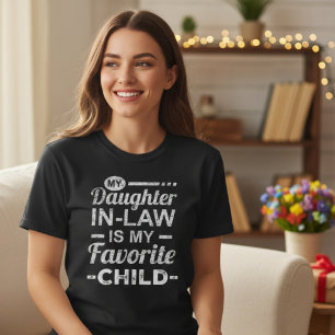 T-shirt Ma Fille En Droit Est Mon Enfant Préféré