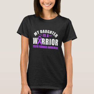 T-shirt Ma Fille Est Un Guerrier Sensibilisation À La Fibr