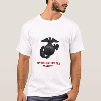 T-shirt Ma fille est une marine Fière maman de militaire T