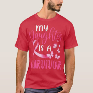 T-shirt Ma Fille Est Une Survivante Sensibilisation Au Can