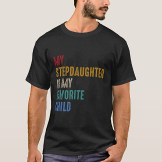 T-shirt Ma Fille Étape Est Ma Fête des pères Enfant Préfér