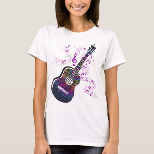 T-shirt Ma guitare est ma musique (Devant)