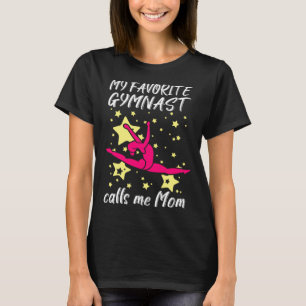 T-shirt Ma gymnaste préférée m'appelle maman gymnastique
