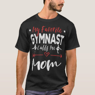 T-shirt Ma gymnaste préférée m'appelle maman Gymnastique M