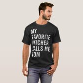T-shirt Ma lanceuse préférée m'appelle maman baseball soft (Devant entier)