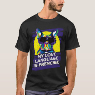 T-shirt Ma Langue D'Amour Est Français Secourir Chien Fran