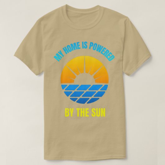 T-shirt Ma maison est alimentée par le soleil 7 (Design devant)