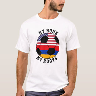 T-shirt Ma maison Mes racines Arménie Drapeau Football