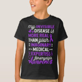 T-shirt Ma Maladie Invisible Est Plus Réelle, Fibromyalgie (Devant)