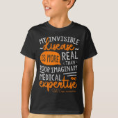 T-shirt Ma Maladie Invisible Est Réelle (Devant)