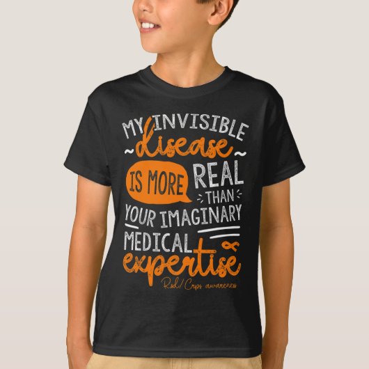 T-shirt Ma Maladie Invisible Est Réelle (Devant)