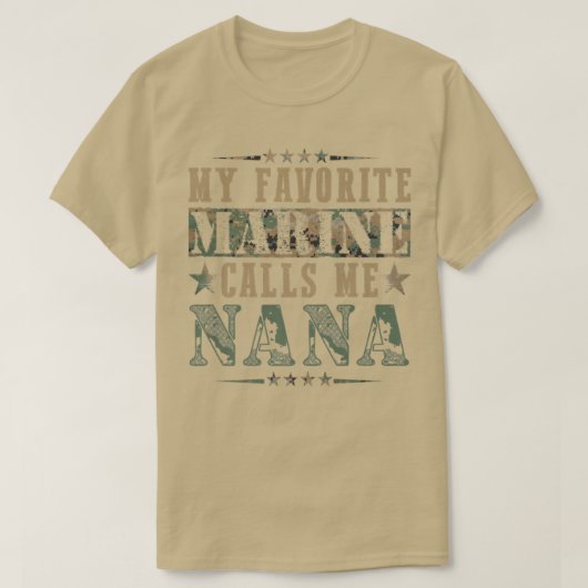 T-shirt Ma Marine Préférée M'Appelle Nana, Prem Vétéran Da (Design devant)