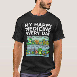 T-shirt Ma médecine heureuse chaque jour Reptile Faune Ani