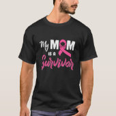 T-shirt Ma Mère Est Une Fille Du Cancer Du Sein Survivante (Devant)