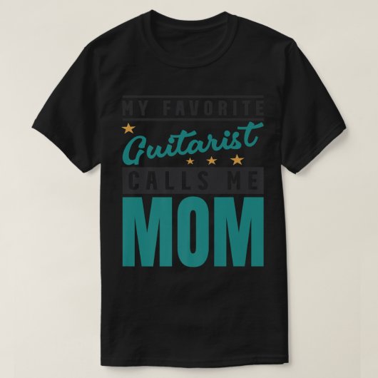 T-shirt Ma mère, guitariste (Design devant)