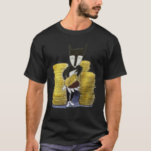 T-shirt Ma monnaie est uniquement des pièces d'or au choco