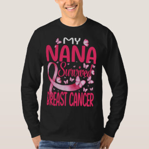 T-shirt Ma Nana Survived Breast Cancer Sensibilisation Sur