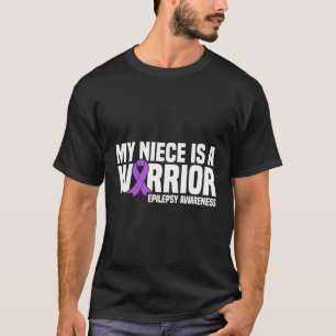 T-shirt Ma Nièce Est Un Guerrier Purple Ribbon Épilepsie A