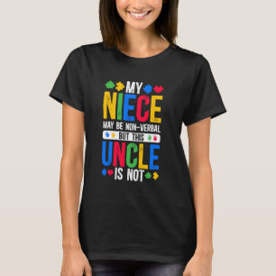 T-shirt Ma nièce fière oncle autiste guerrier de l'autisme