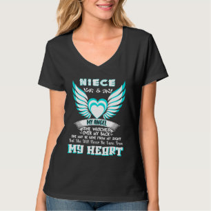 T-shirt Ma Nièce Mon Ange Elle Regarde Sur Mon Dos Elle Pe