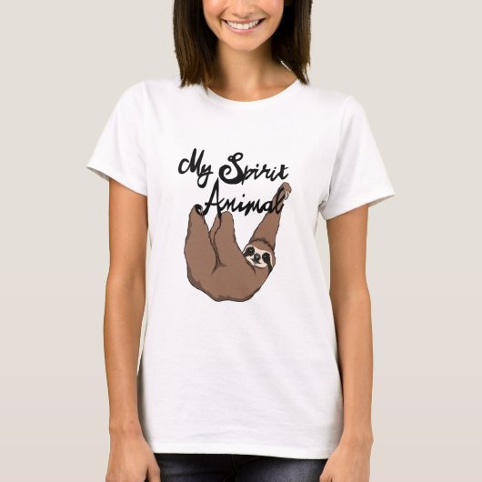 T-shirt Ma paresse mignonne animale d'esprit (Devant)