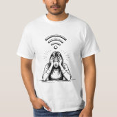 T-shirt Ma patience est comme mon WiFi... toujours tomber  (Devant)