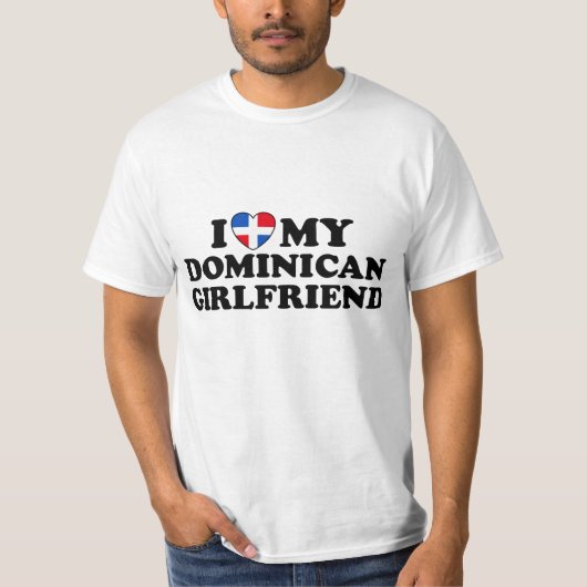 T-shirt Ma petite amie dominicaine (Devant)