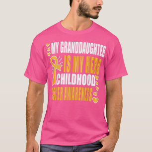 T-shirt Ma petite-fille est mon héros, le cancer de l'enfa
