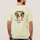 T-shirt Ma pièce en t préférée de race (Dos)