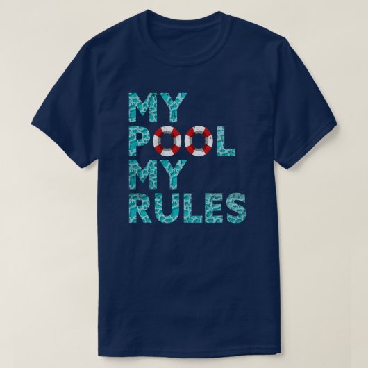 T-shirt Ma piscine Mes règles Baignade Océan Baignade amus (Design devant)