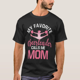 T-shirt Ma pom-pom girl favorite m'appelle maman Cheer Mom
