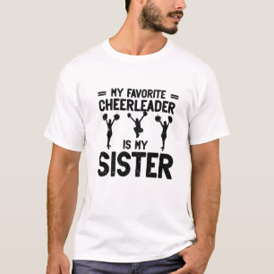 T-shirt Ma Pom-pom girl Préférée Est Ma Soeur Cheer Chee