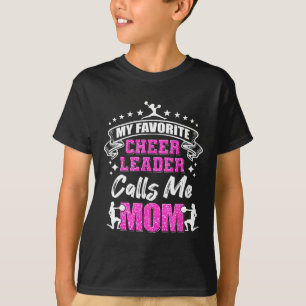 T-shirt Ma pom-pom girl préférée m'appelle maman Cheerlead