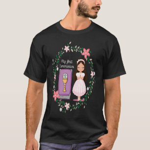 T-shirt Ma Première Communion Baptisée Catholique Recevant