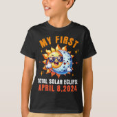 T-shirt Ma première éclipse solaire totale 8 avril Enfant  (Devant)