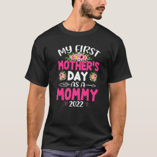 T-shirt Ma première fête des mères en tant que maman Fleur