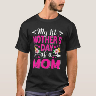 T-shirt Ma première fête des mères en tant que mère Fleurs