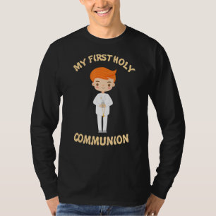 T-shirt Ma première sainte communion Eglise Croix garçon
